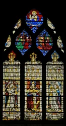 La Trinité avec des anges portant des bougies