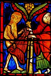 Zosime donne son manteau à Sainte Marie l