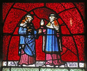 Fenêtre w22 représentant Saint Côme et Saint Damien