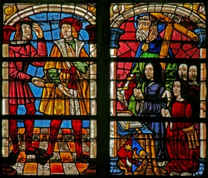 Le retour du fils prodigue : la colère du frère aîné ; la femme du donateur, ses filles, Saint Simon