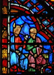 Moïse et Aaron assis
