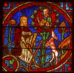 Fenêtre w2 représentant Moïse et le Buisson Ardent