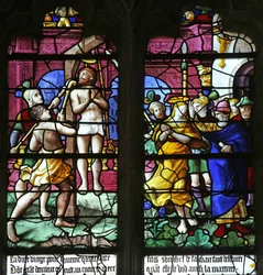 Fenêtre w2 représentant la mort de Saint Caprais