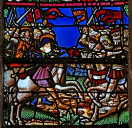 Fenêtre w3 - Saint Jacques apparaît à la bataille de Clavijo