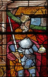 Vitrail w6 représentant Charlemagne