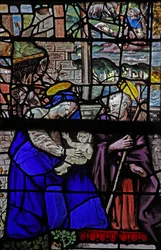 Fenêtre w6 représentant la Sainte Famille