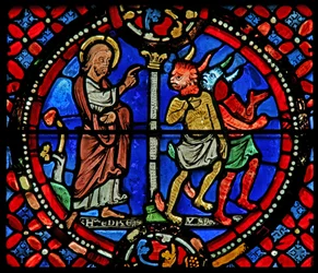 Saint André chassant deux démons