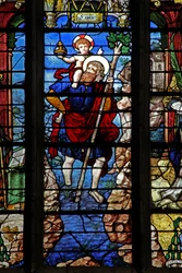 Fenêtre w9 représentant Saint Christophe