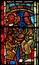 Fenêtre wXV représentant Pilate se lavant les mains