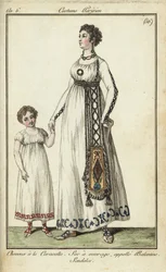 Femme et enfant avec coiffures Caracalla