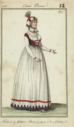 Femme dans des modes inspirées par les opéras