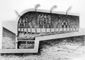Four à bois pour cuire la céramique, 1882