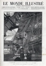 Exposition universelle de Paris de 1889 - Le chemin des ascenseurs du premier étage de la tour Eiffel - Le Monde Illustré de 1889