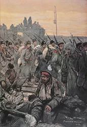 Soldats bulgares blessés pendant les campagnes balkaniques de 1912-13