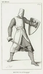 XII Siècle, Hugues, Duc de Bourgogne (gravure)