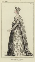 XIVe siècle, Blanche de Navarre, Reine de France