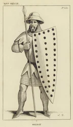 XIV Siècle, Soldat (gravure)