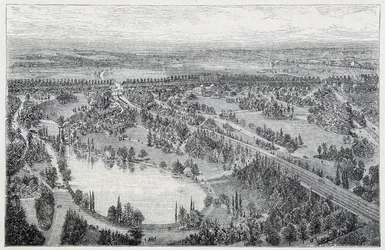 Vue aérienne du Parc du Montsouris