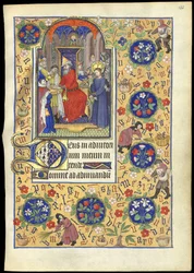 f.135r Miniature de Pilate se lavant les mains du sort de Jésus, du 