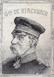 portrait du général prussien Hugo von Kirchbach - 1870-71 (gravure)
