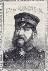 portrait du général prussien Hugo von Obernitz - 1870-71 (gravure)