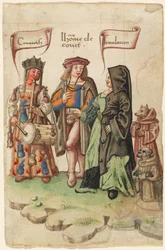 Un courtisan entre la convoitise et la dissimulation [fol. 14 recto]
