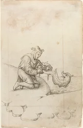 "Vous attachez un dauphin par la queue" [fol. 17 recto]