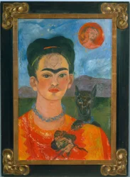 Autoportrait avec le portrait de Diego sur ma poitrine