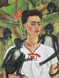 Autoportrait avec des singes