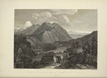 Passage du Quindiu, dans la Cordillère des Andes, dessiné par Koch, illustration de 