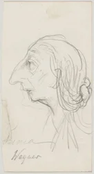 Caricature de Cosima Wagner