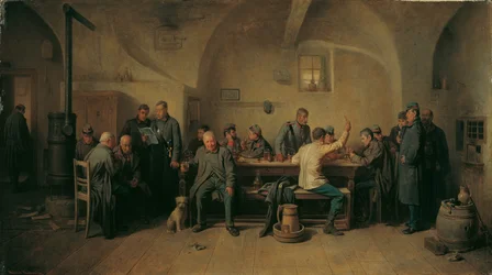 Soldats à la cantine