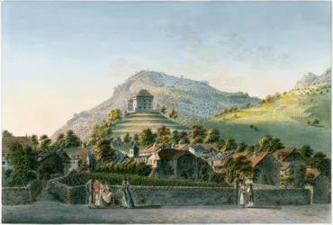 Le hameau de Clarens vu du lac