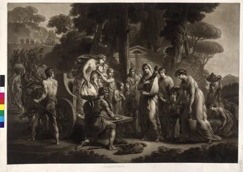 Lucius Albinus offrant sa voiture aux Vestales