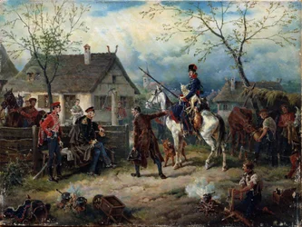 Scène de la guerre russo-française en 1812