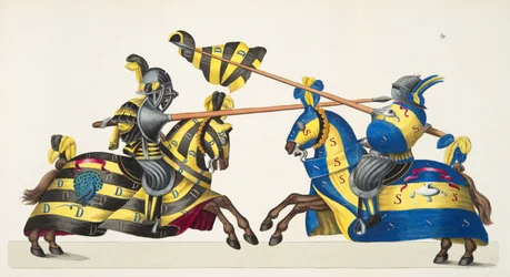 Deux chevaliers à un tournoi, planche de 