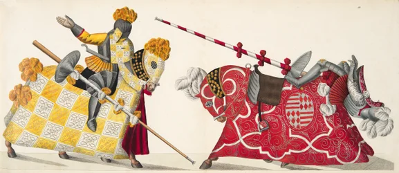 Deux chevaliers à un tournoi, planche de 