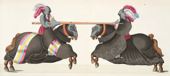 Deux chevaliers à un tournoi, planche de 