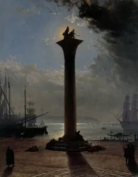 Clair de lune sur la Piazzetta, vers 1837 (huile sur toile)