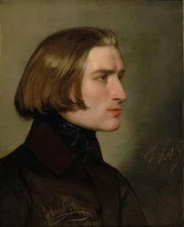 Portrait du compositeur Franz Liszt 1811-1886, 1838