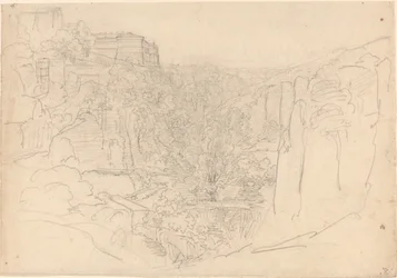 Château fortifié au-dessus d