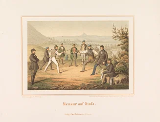 Mensur sur Stofs. Images de la vie étudiante allemande, 1865