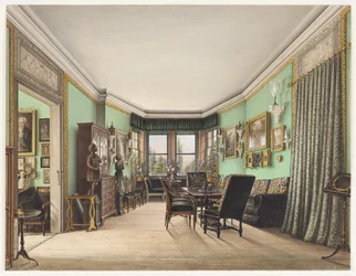 Une chambre au Schloss Buchwald, vers 1843