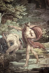 Évasion de la grotte du Cyclope aveuglé, Scènes de l