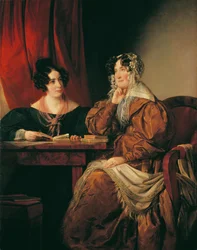 Henriette Baronin Pereira-Arnstein (1780-1859) avec sa fille Flora (1814-1882)