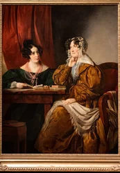 Portrait de la baronne Henriette von Pereira - Armstein avec sa fille Flora
