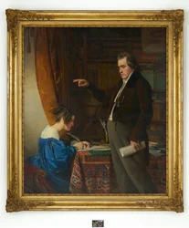 Le professeur docteur Ignaz Rudolf Bischoff von Altenstern dictant à son épouse Johanna