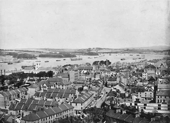 Devonport et le Hamoaze : Depuis la colonne, vers 1896