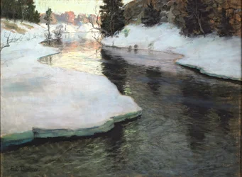 Ruisseau de montagne. Hiver