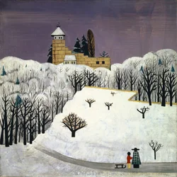 Château de Birseck sous la neige